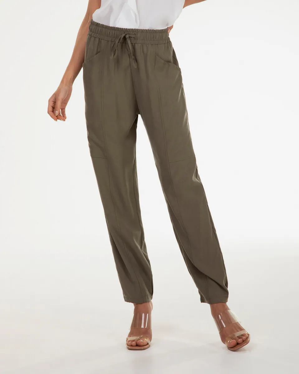 Markup Donna Jeans & Pantaloni Pantalone tasconato in tencel