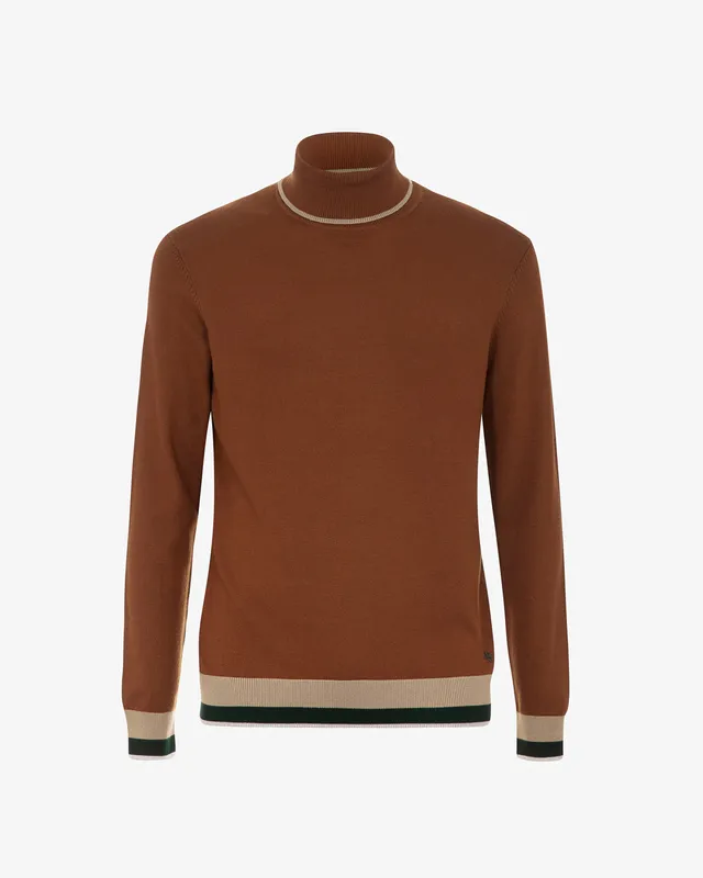 Markup Uomo Maglieria Dolcevita rib a contrasto maglia