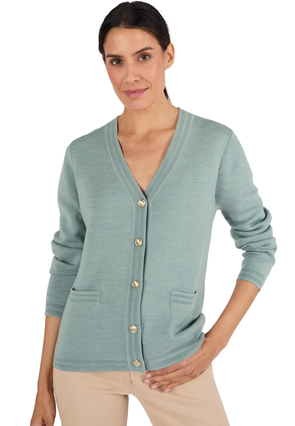 Damart Prêt-à-porter Gilet misto lana donna con tasche