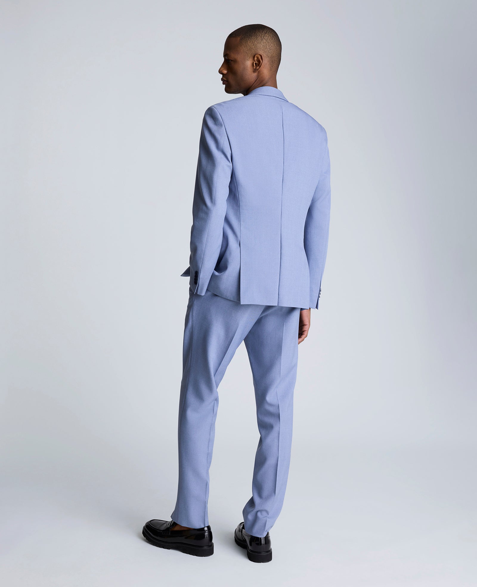 Kenneth Cole Reaction Ready Flex Slim Fit Nested Suit completo azzurro slim fit