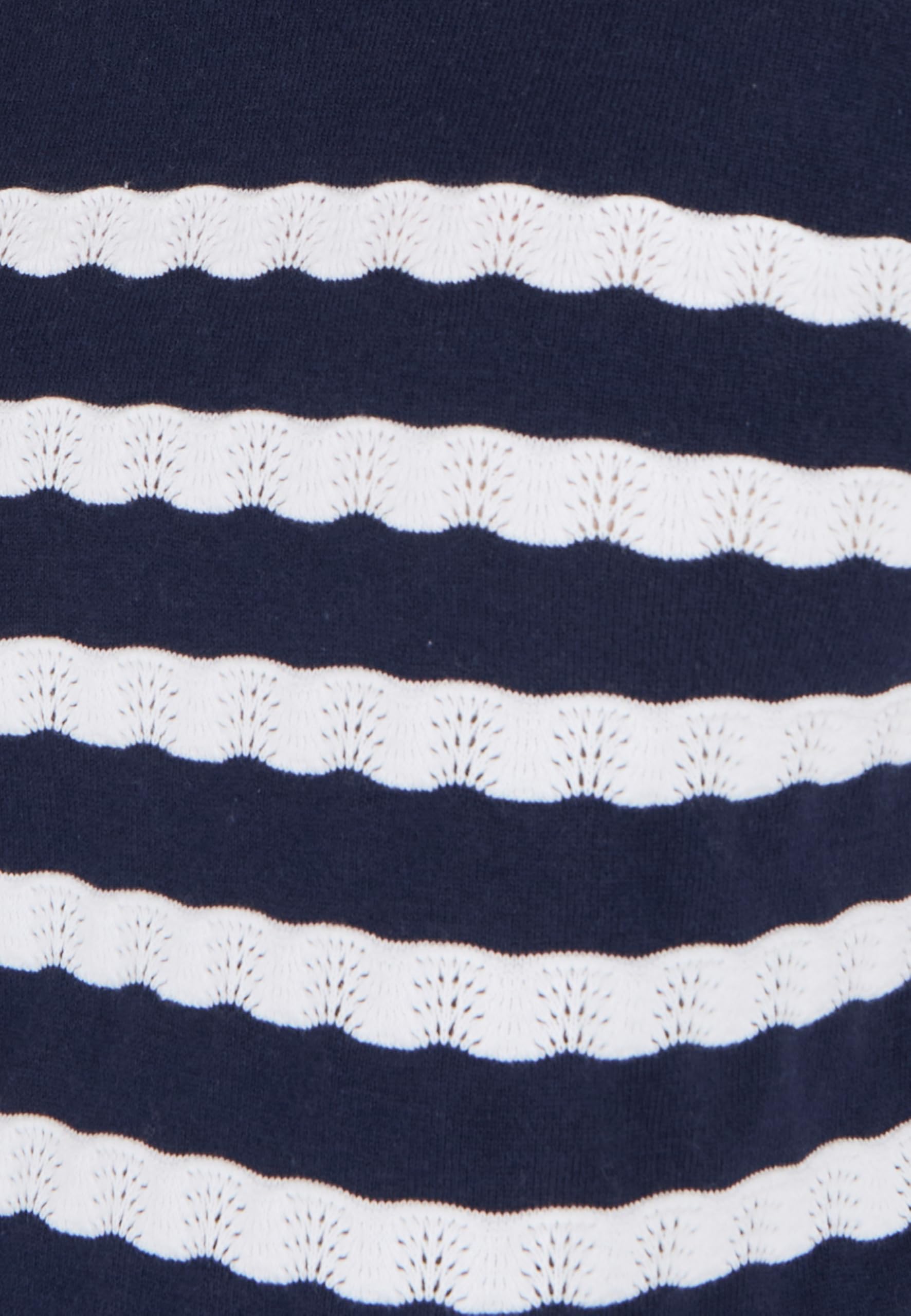 Damart Prêt-à-porter maglione marino a righe donna blu manica 3/4