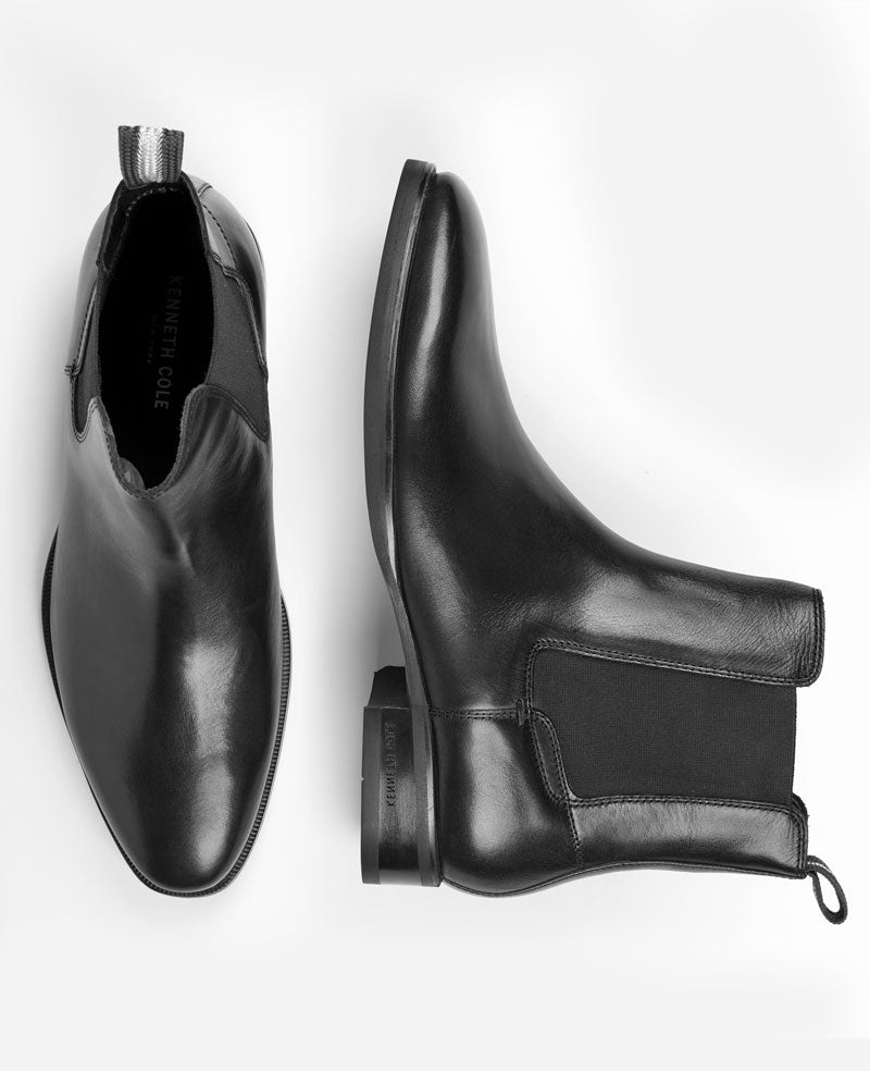 Kenneth Cole Reaction Shoes Raymond Leather stivaletti neri in pelle