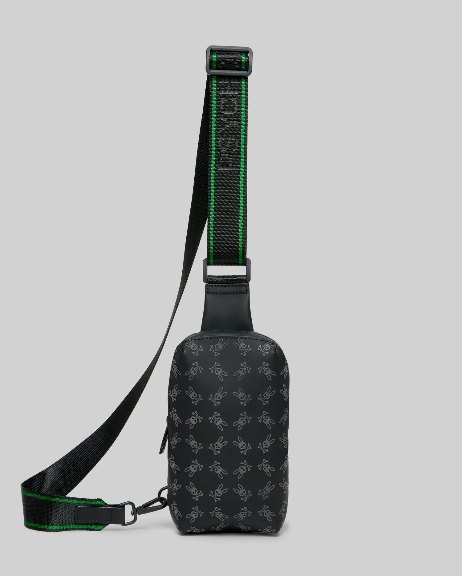 Psycho Bunny Accessories Rubberized Crossbody borsa a tracolla nera