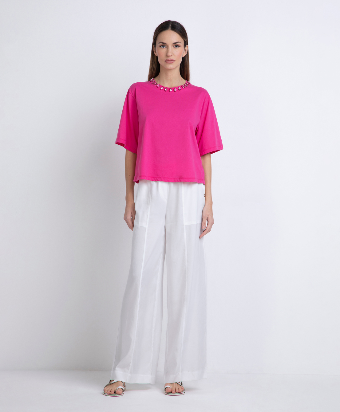 Markup Donna T-Shirt & Felpe T-shirt in jersey con pietre allo scollo t-shirt