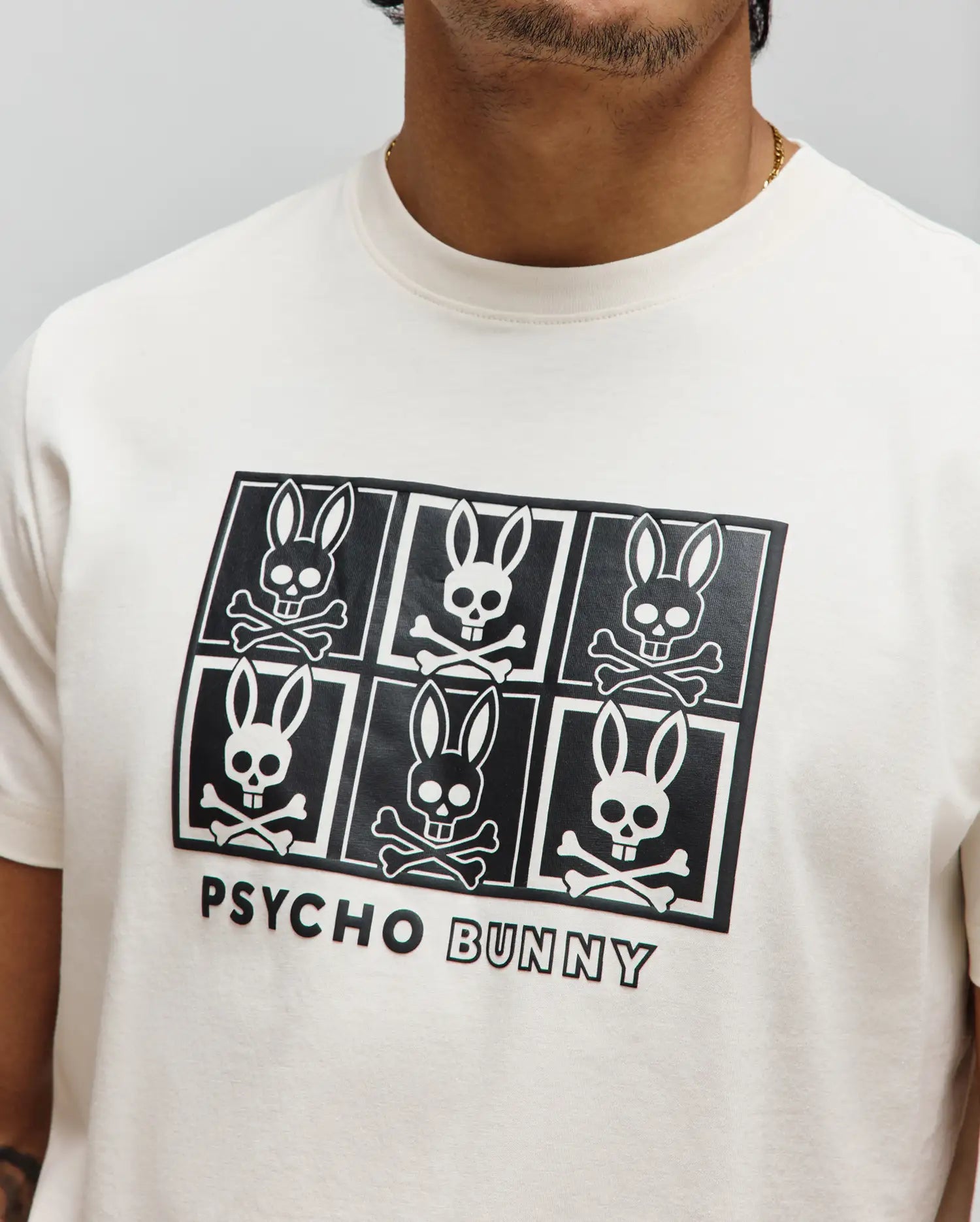 Psycho Bunny Men's Tees Keon Graphic Tee t-shirt in cotone Pima con grafica