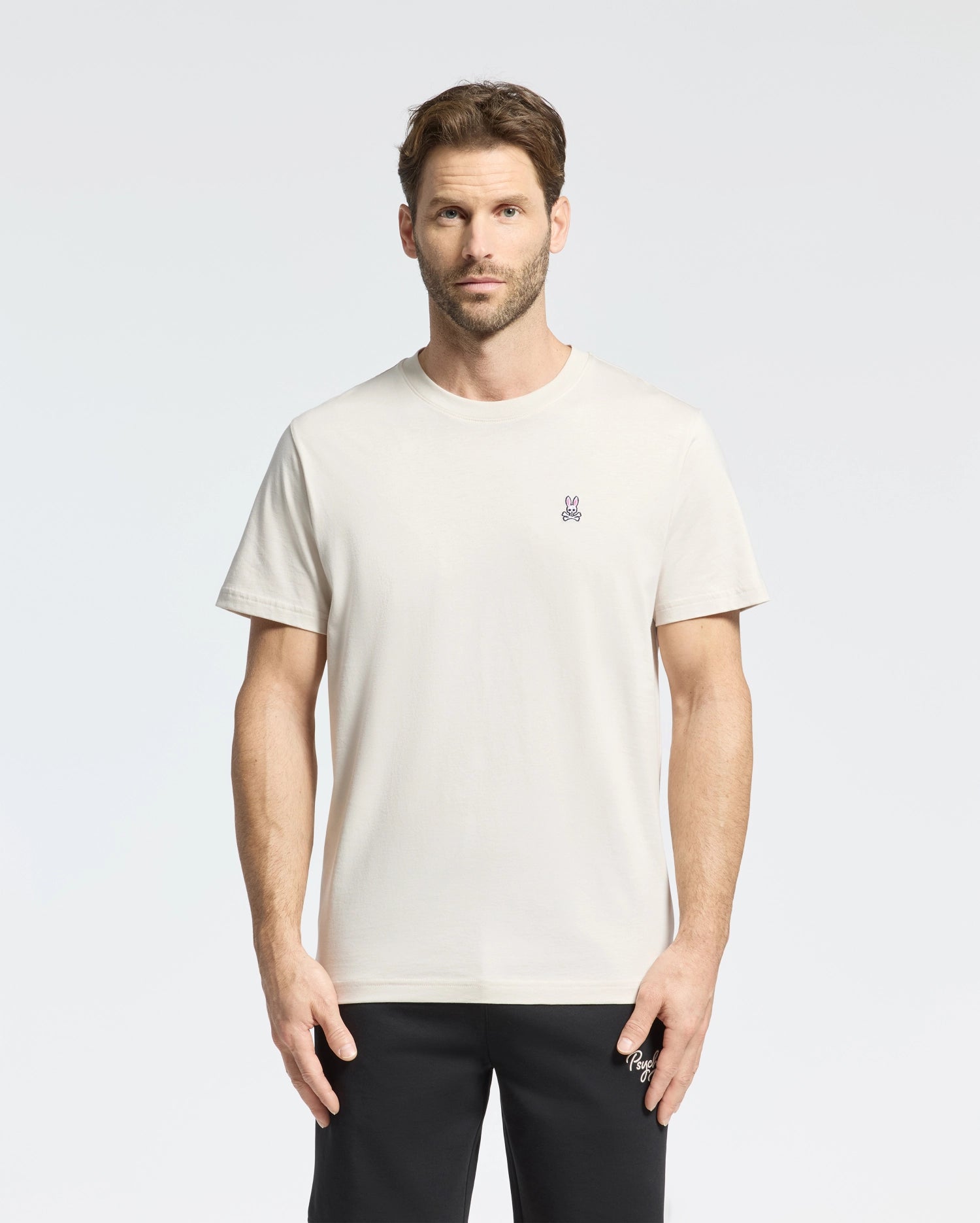 Psycho Bunny Men's Tees MENS CLASSIC CREW NECK TEE B6U014B200 maglietta Natural Linen