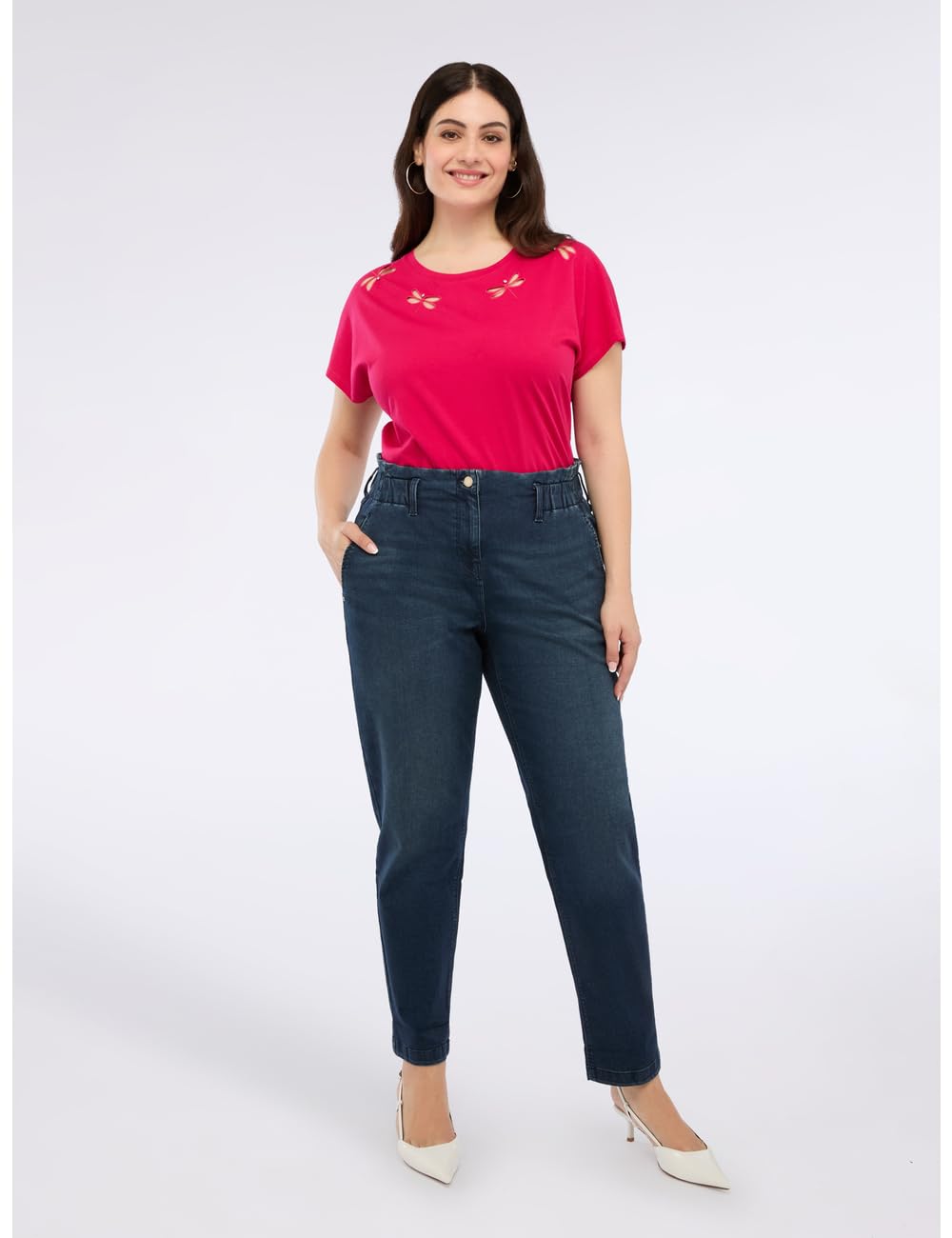 Fiorella Rubino Jeans balloon effetto stonewashed