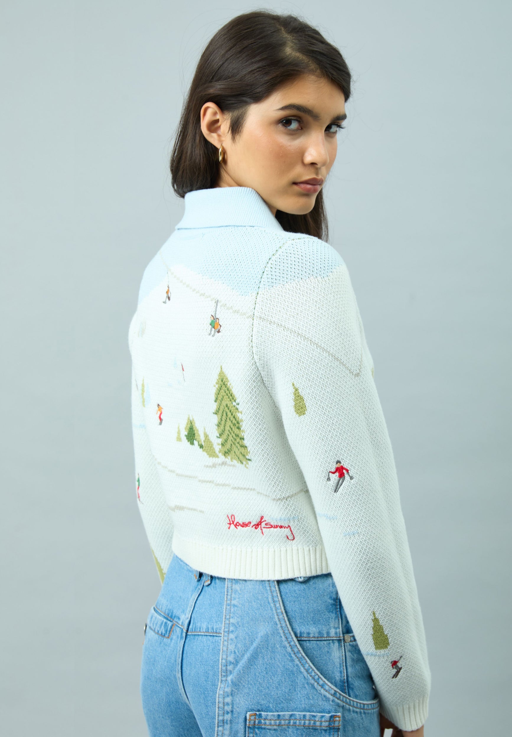 House Of Sunny Women's Knitwear Ski Tripper cardigan jacquard