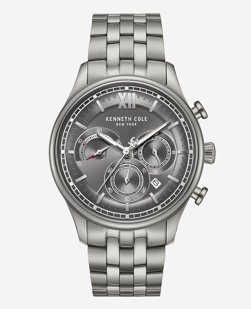 Kenneth Cole Reaction Watches Dress Sport Chronograph orologio gunmetal acciaio