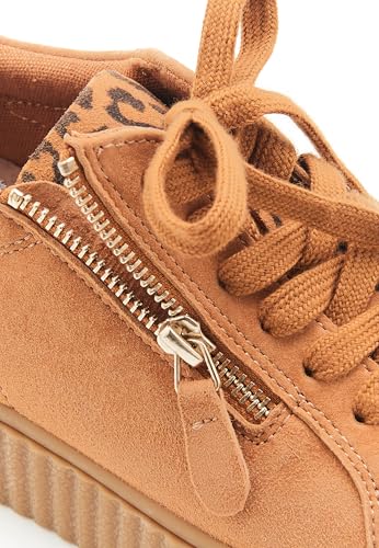 Damart Calzature Tennis Zeppe Amortyl donna albicocca in pelle