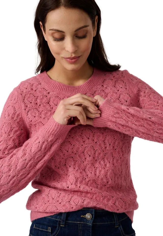 Damart Prêt-à-porter maglione donna rosa antico taglia 38-40 lana alpaca