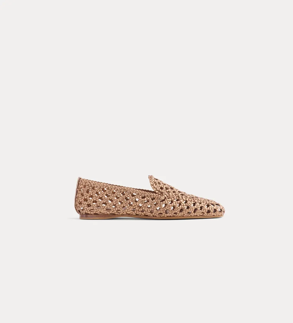 Forte scarpe hand-woven loafers bronze mocassini bronzo pelle