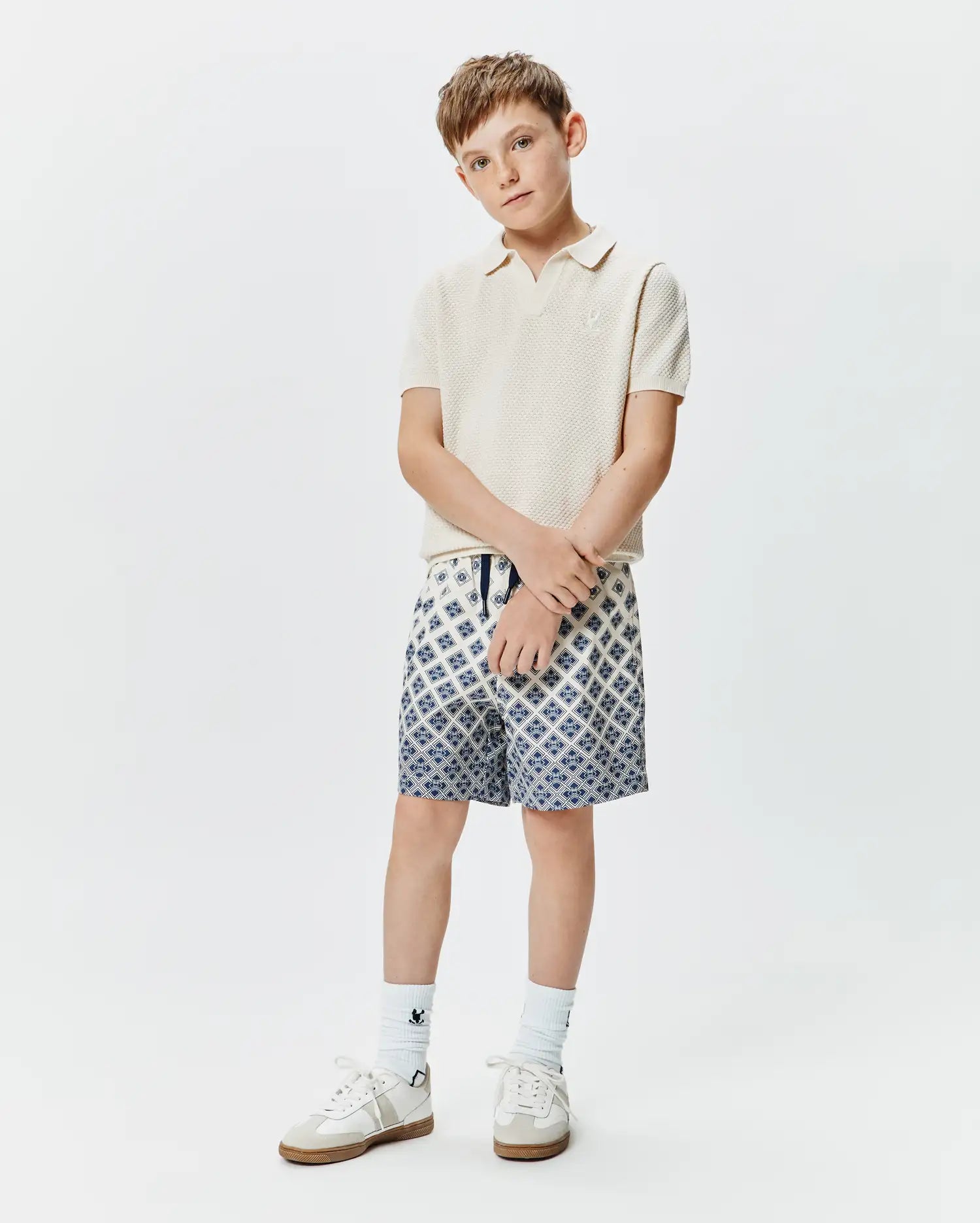 Psycho Bunny Kids Polo Shirts Devon Knit Polo KT0100093 polo bianca bambini cotone