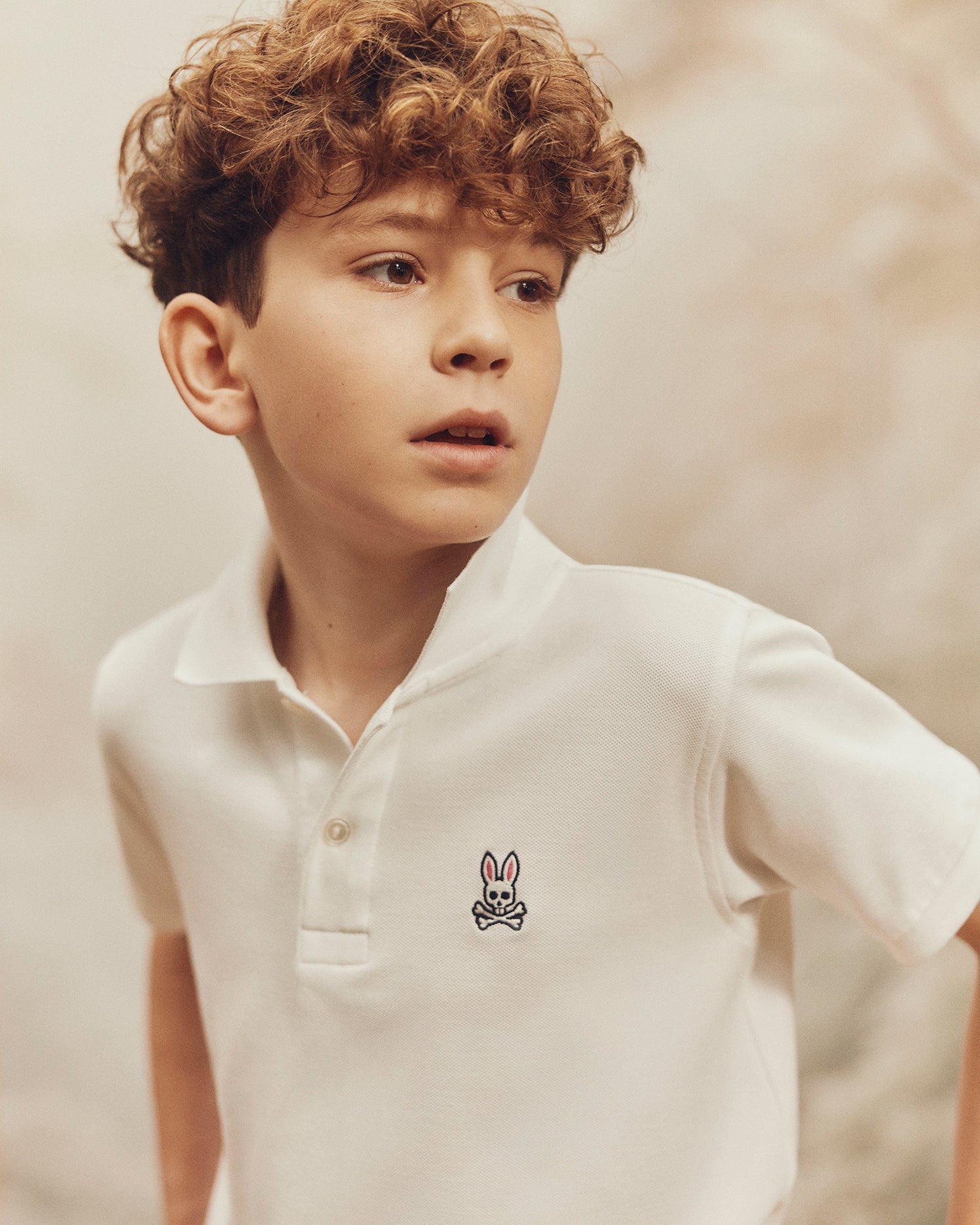 Psycho Bunny Kids Polo Shirts KIDS CLASSIC PIQUE POLO SHIRT polo bianca