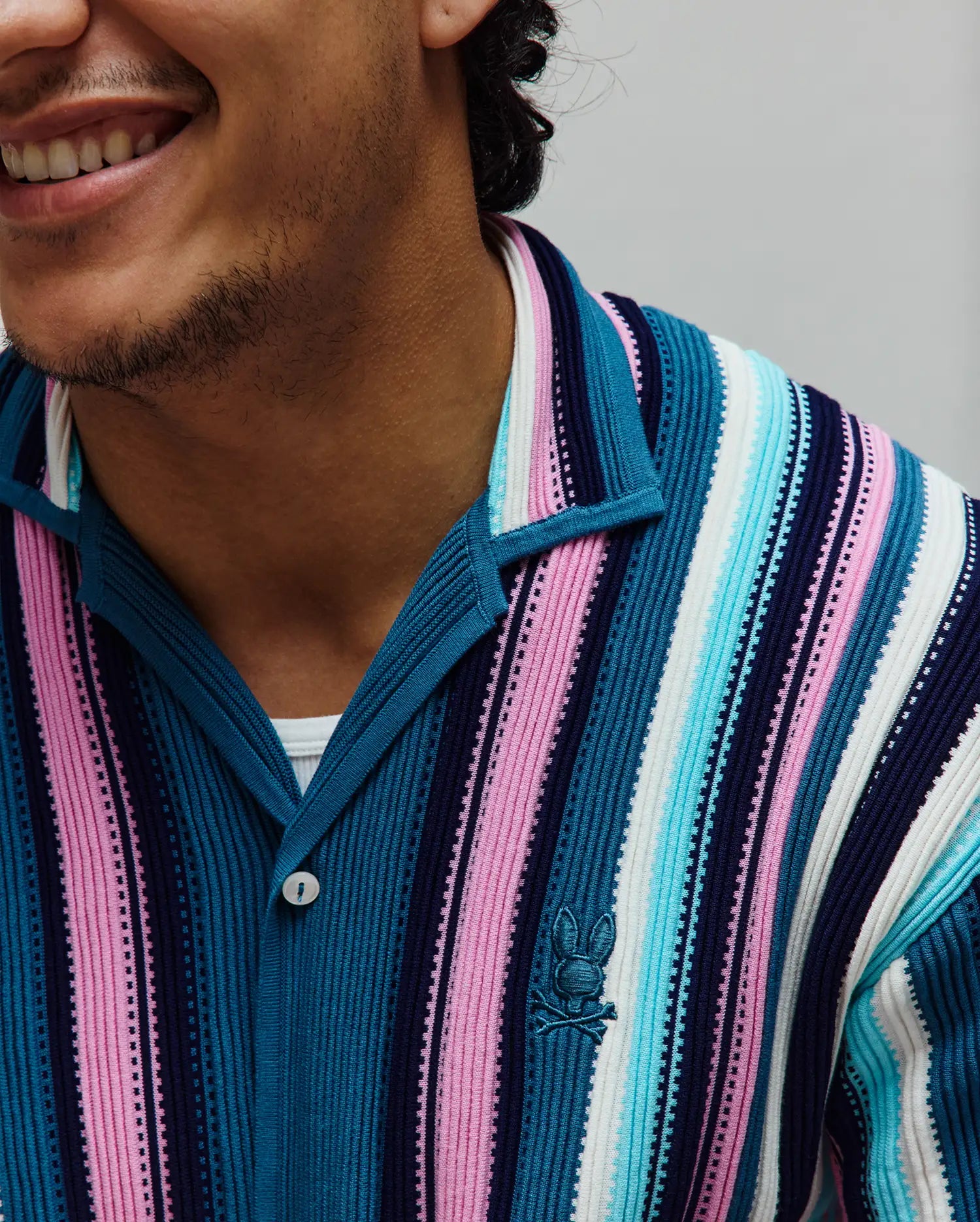 Psycho Bunny Men's Shirts Cliff Shirt camicia Antigua Sand in cotone
