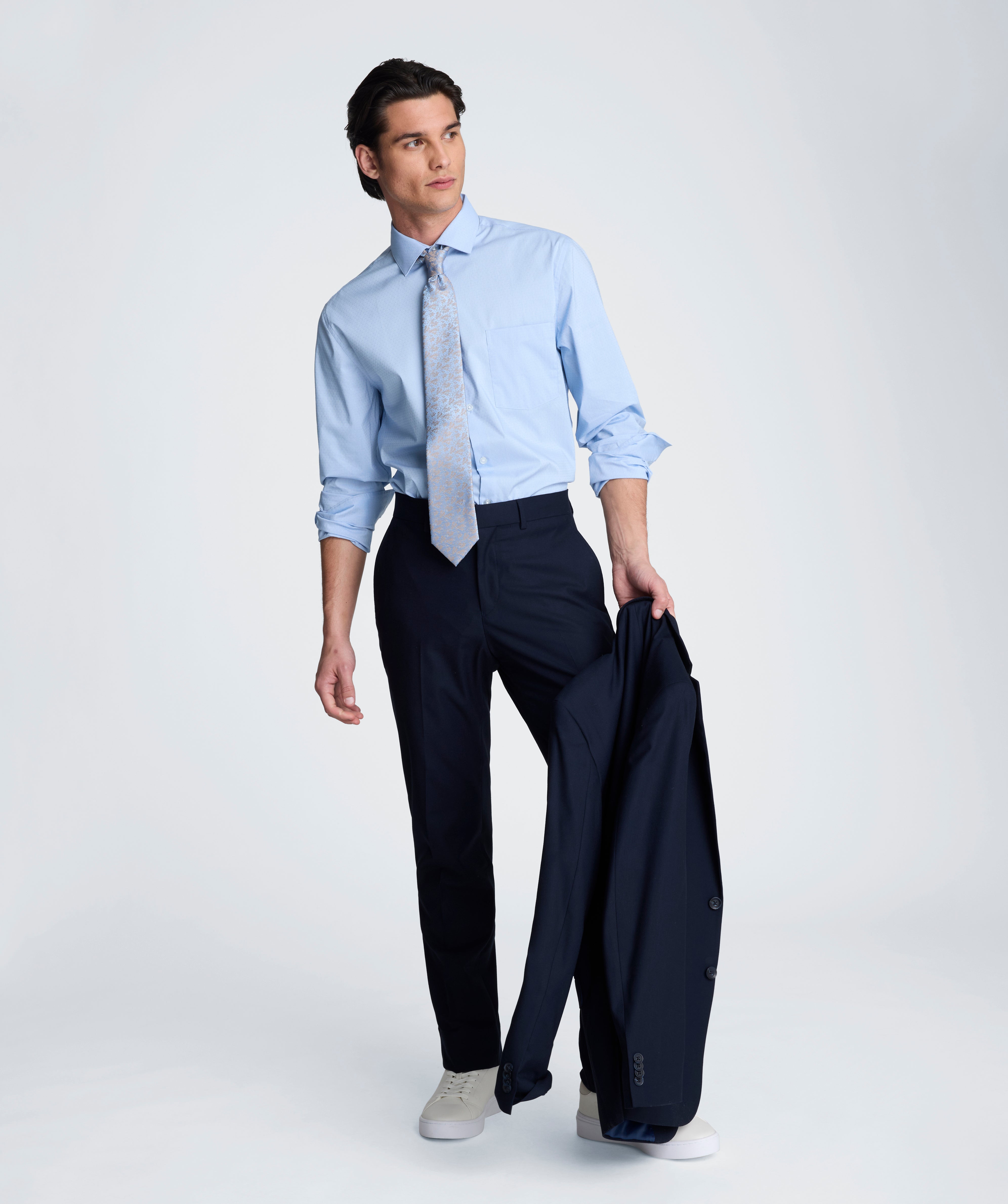 Kenneth Cole Clothing REACTION - Slim Fit Flex Stretch camicia blu righe