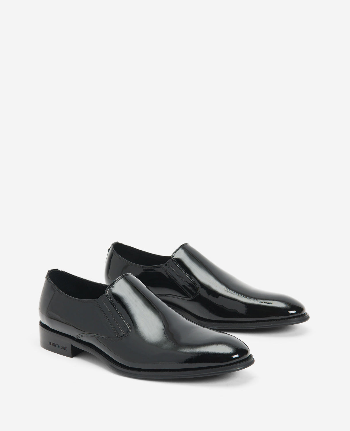 Kenneth Cole Reaction Shoes Tully Patent Slip-On Oxford scarpe nere