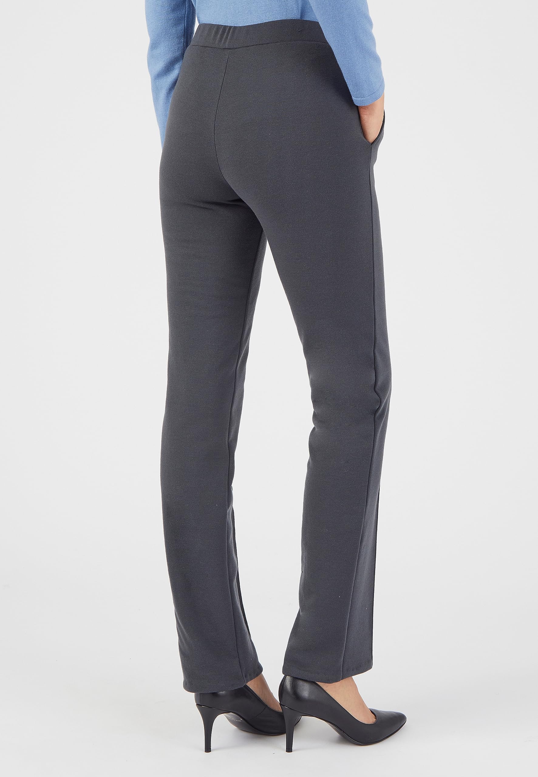 Damart Thermolactyl pantaloni dritti Milano Caldo grigio melange scuro 52