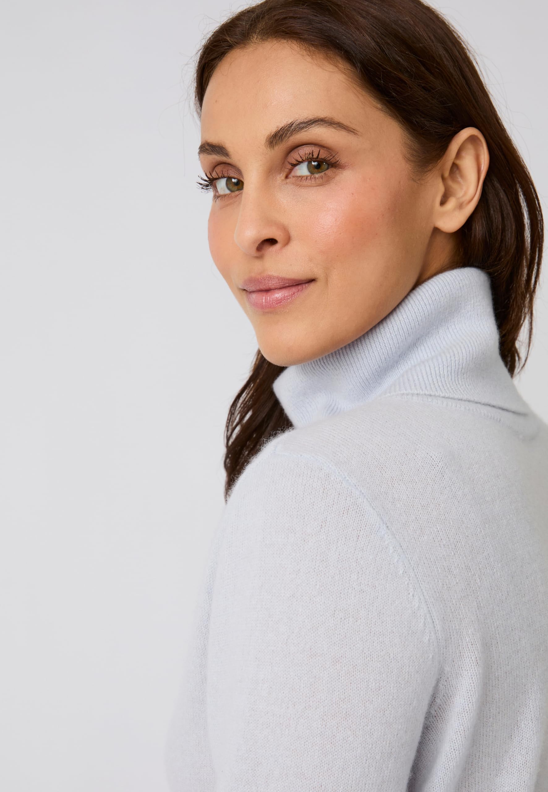 Damart Prêt-à-porter Maglione donna dolcevita in cashmere azzurro 38-40