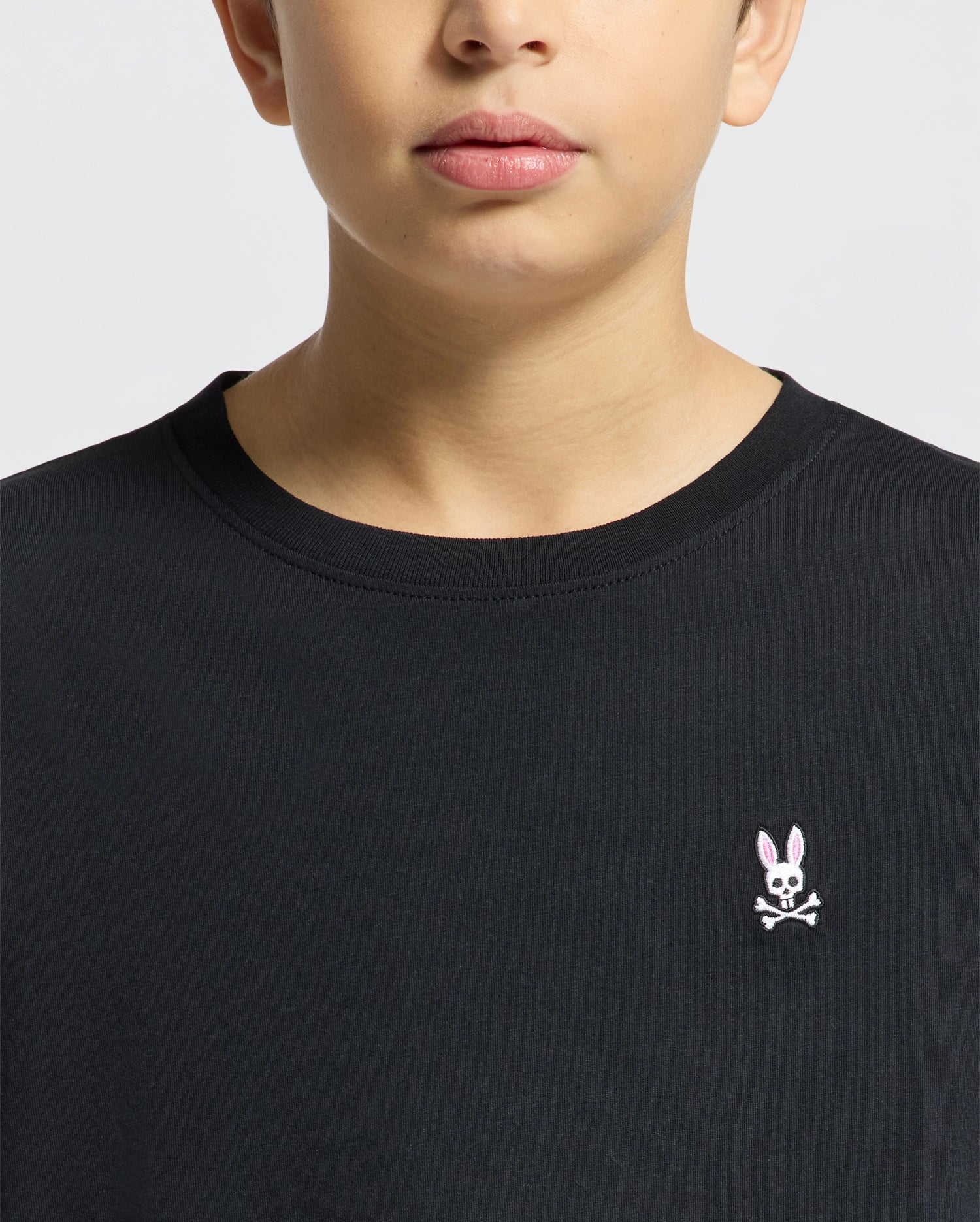 Psycho Bunny Kids Tees B0U014CRPC t-shirt girocollo 001 Black cotone Pima
