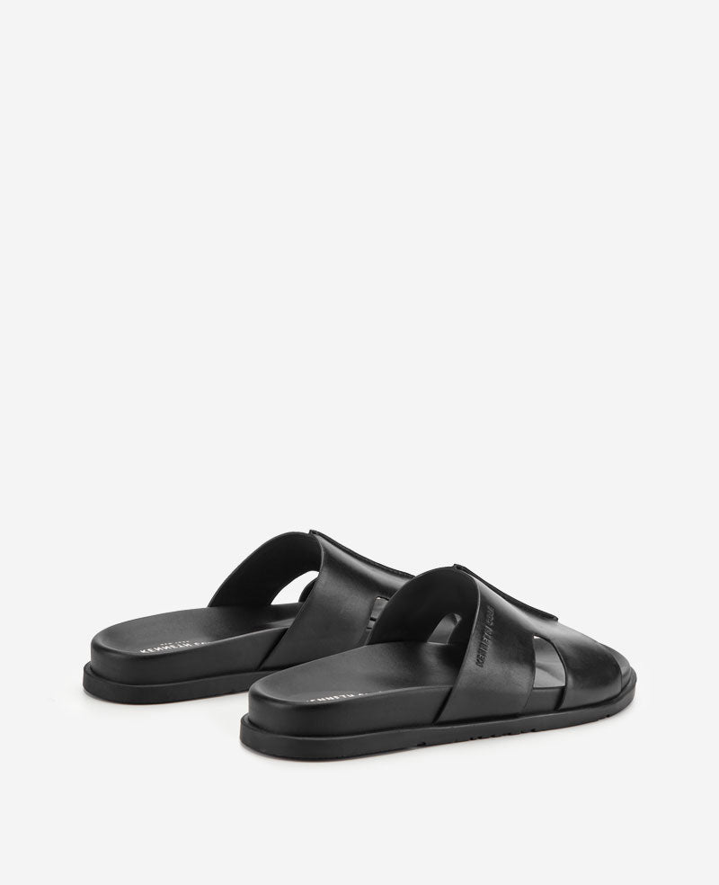 Kenneth Cole Reaction Willy sandalo nero in pelle con soletta imbottita