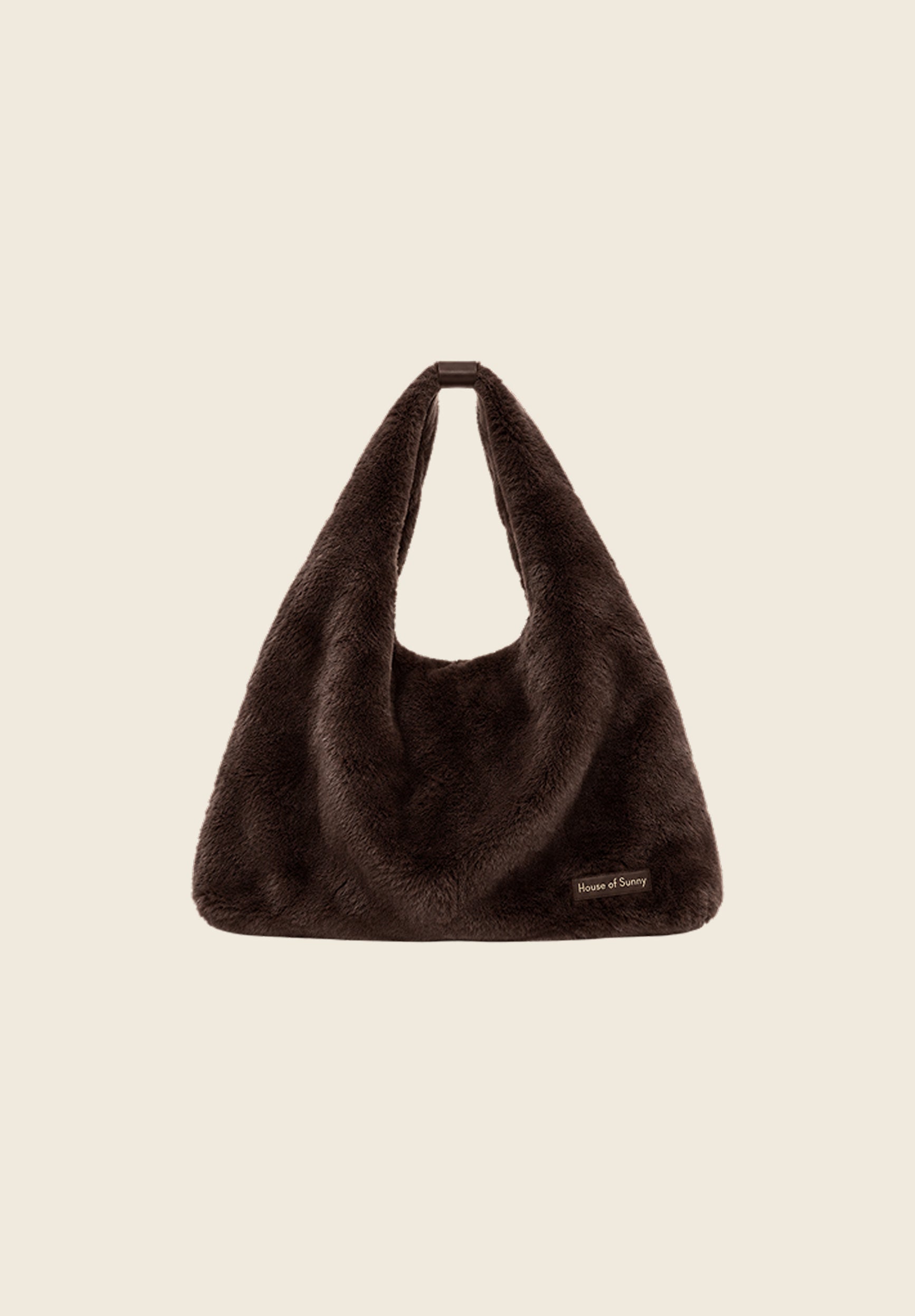 House Of Sunny Womens Bags Chocolate Fur Big Sling borsa marrone
