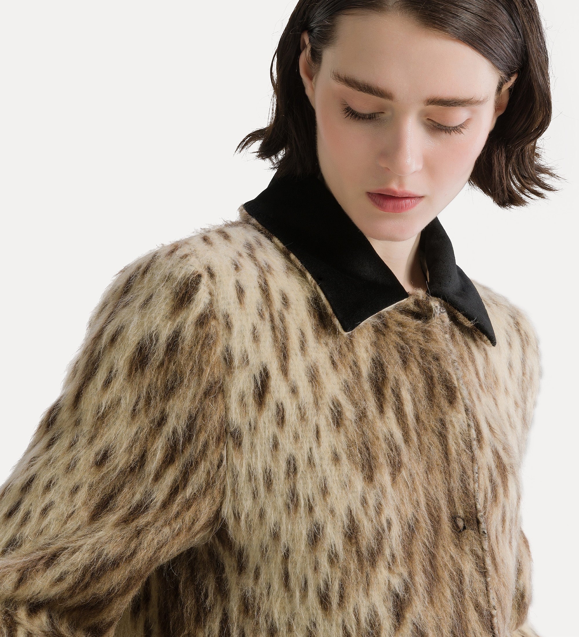 Forte capispalla e kimono Cappotto Royal Leopard giallo oro