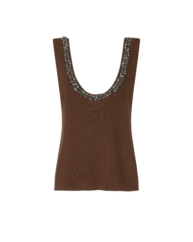 Markup Donna Top in maglia con applicazioni