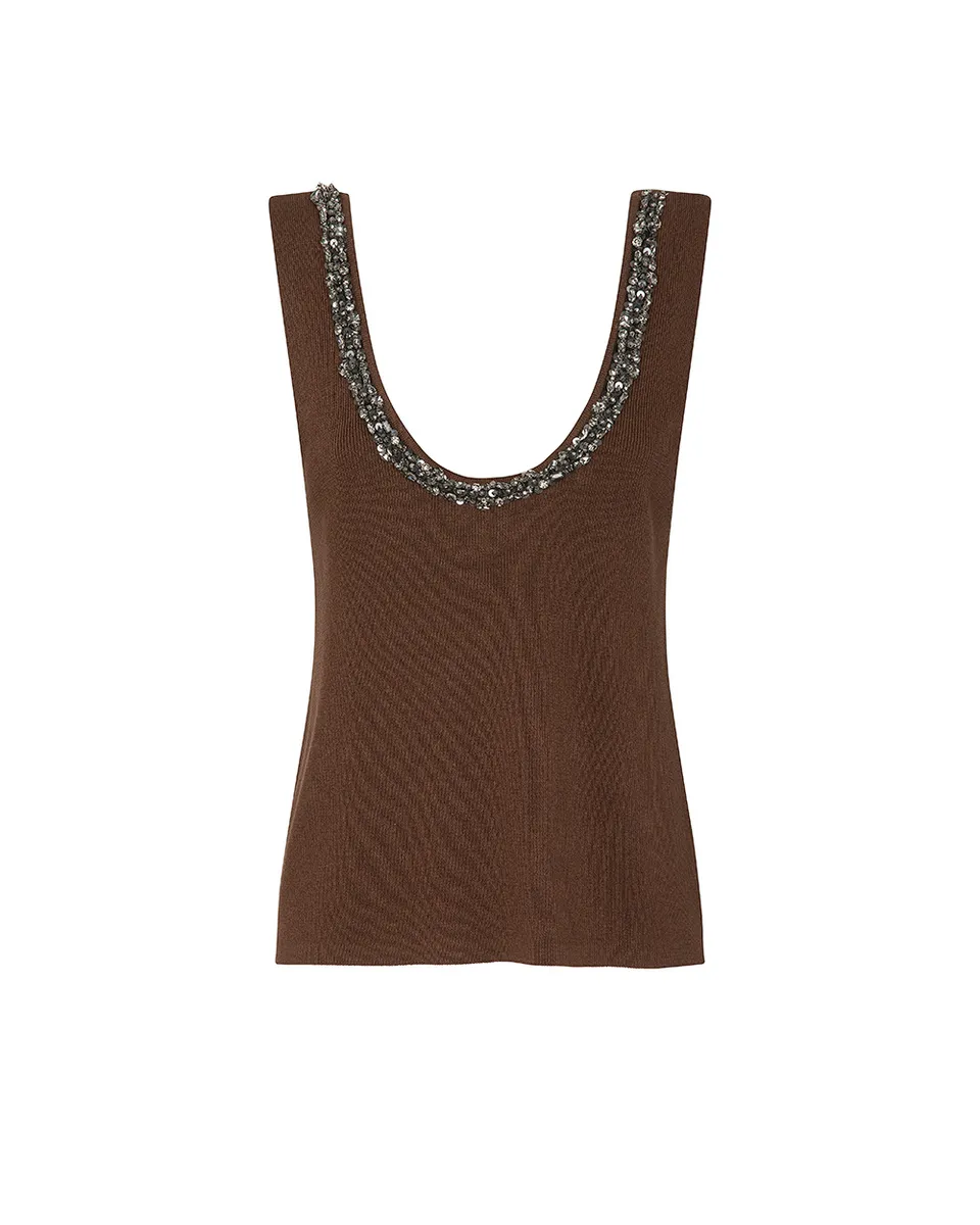 Markup Donna Top in maglia con applicazioni