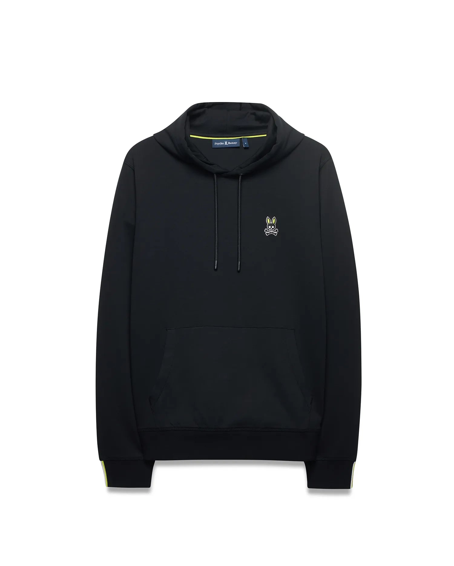 Psycho Bunny Men's Sweatshirts & Hoodies MEN'S LEX FLEECE HOODIE MT0500316 felpa nera con cappuccio morbida