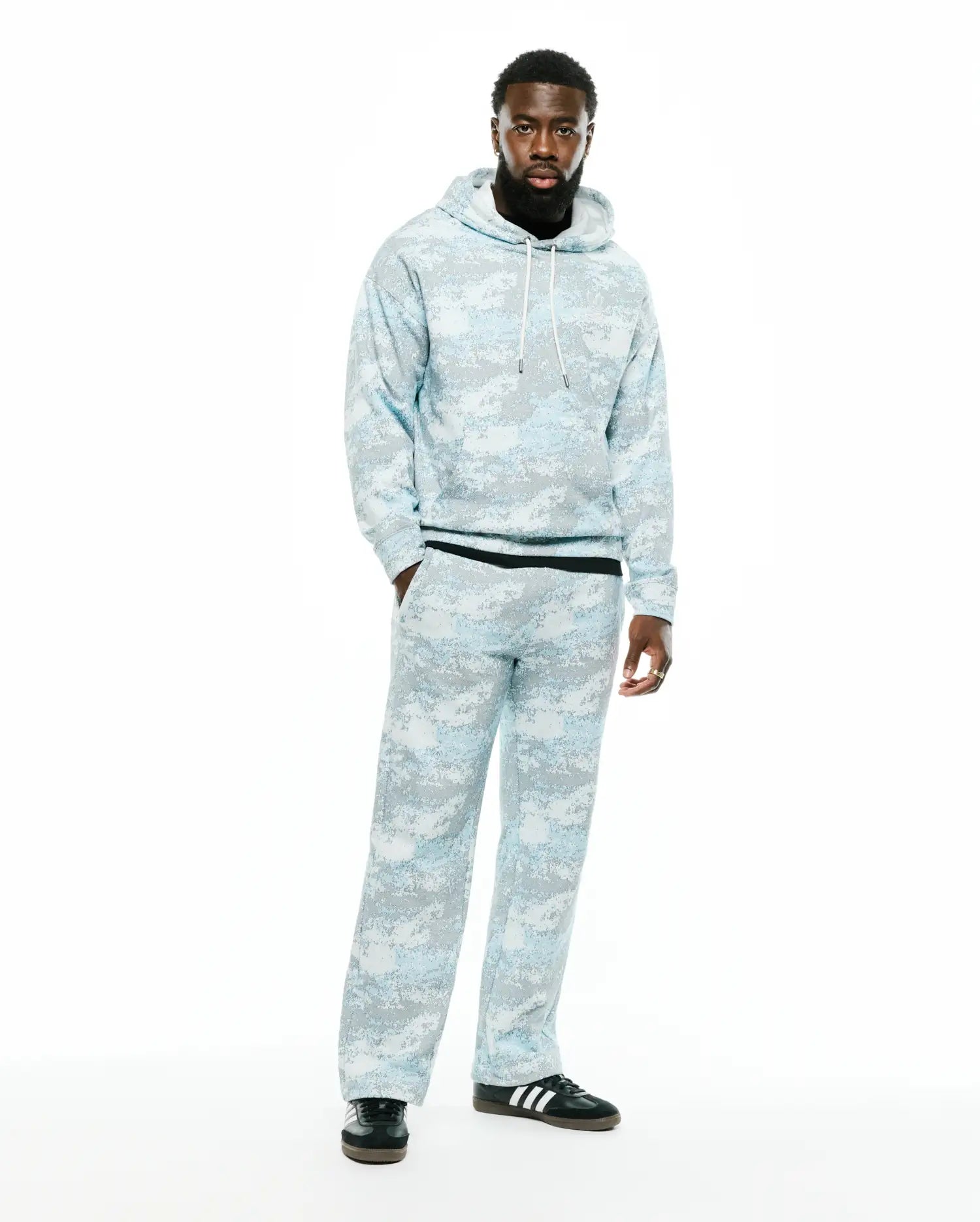 Psycho Bunny Men's Pants Alfie Graphic Sweatpants pantaloni tuta Ecru in cotone