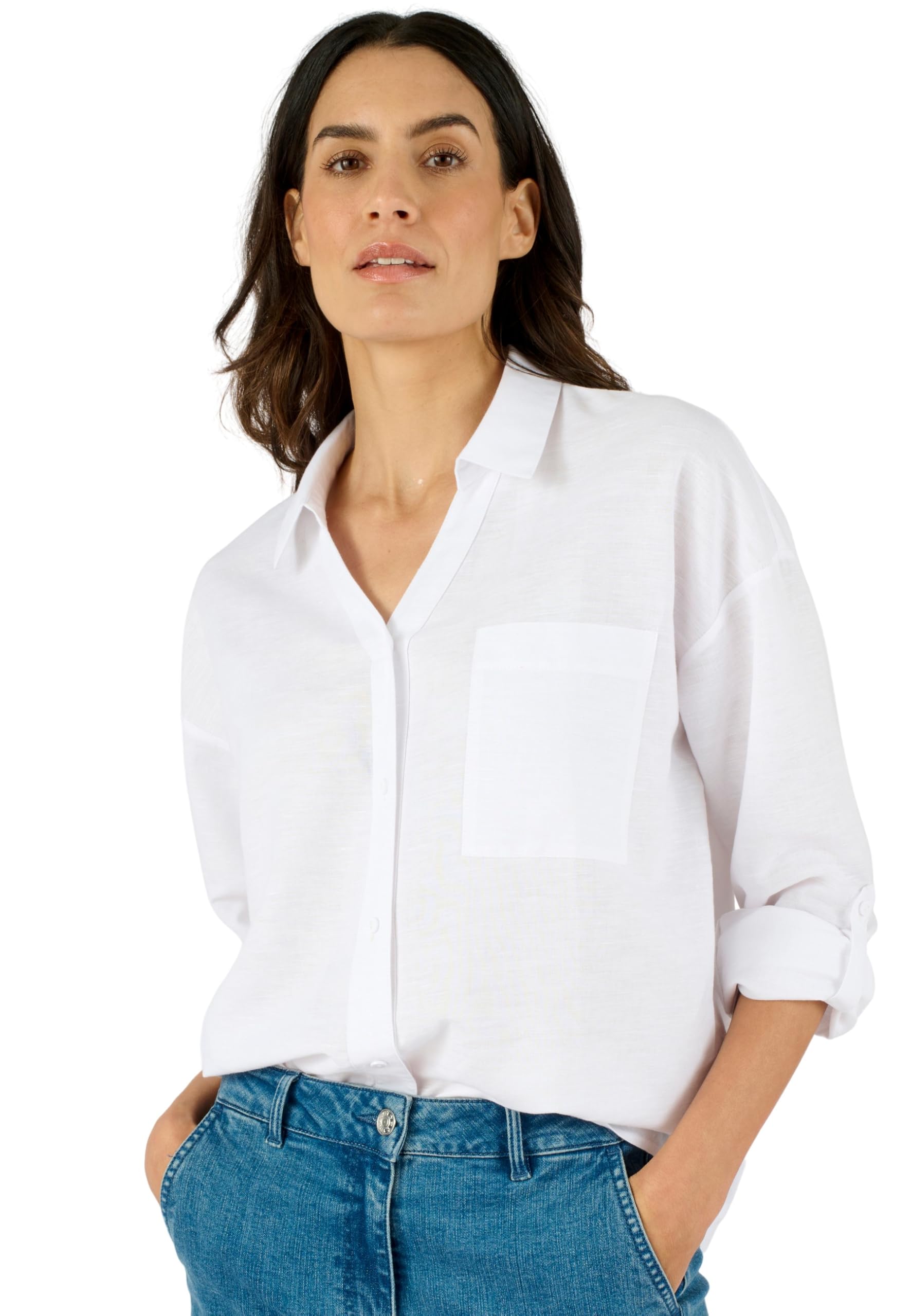 Damart Prêt-à-porter Camicia Misto Lino e Cotone Donna