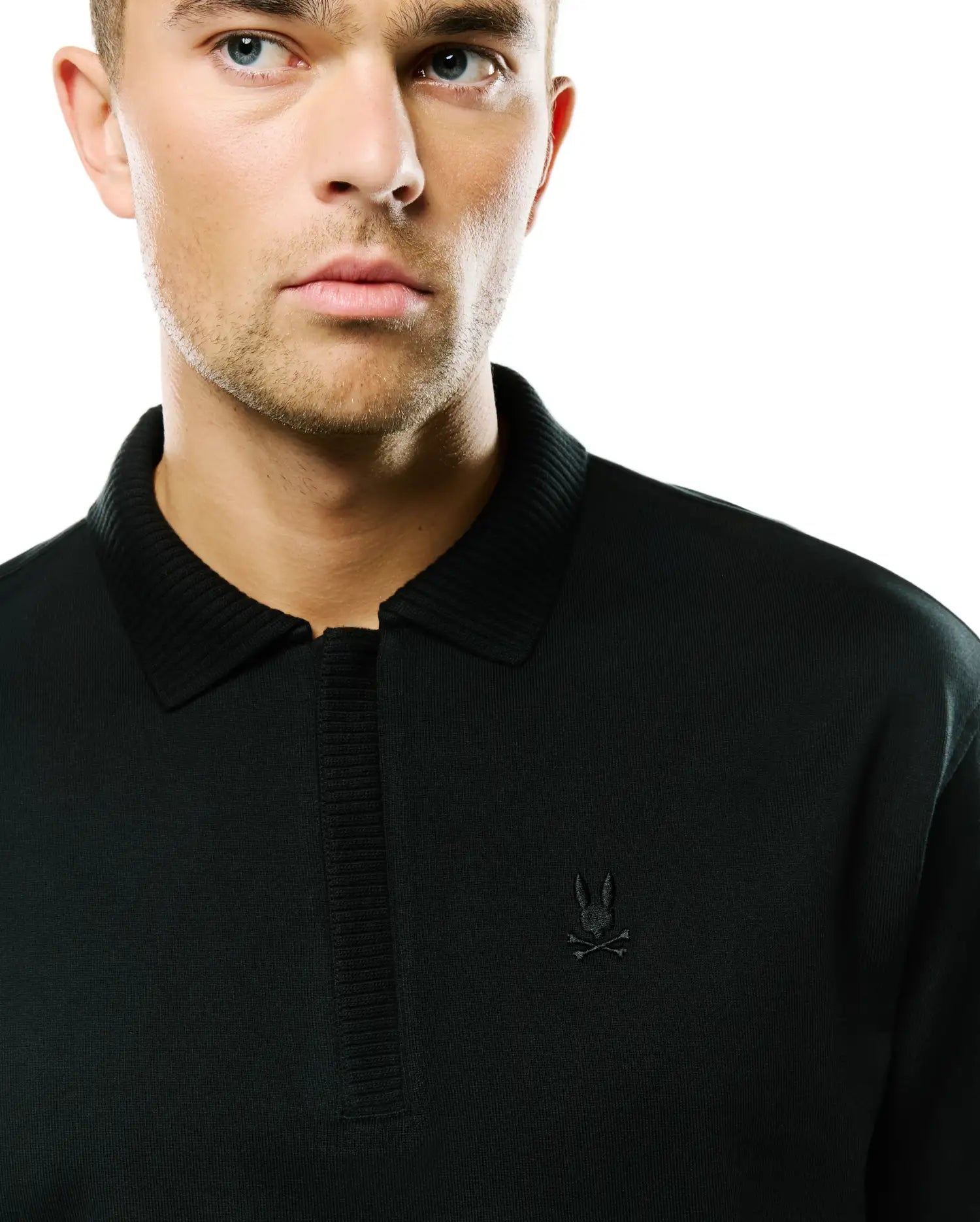 Psycho Bunny Nolen Oversized Jersey Polo polo nera XXS