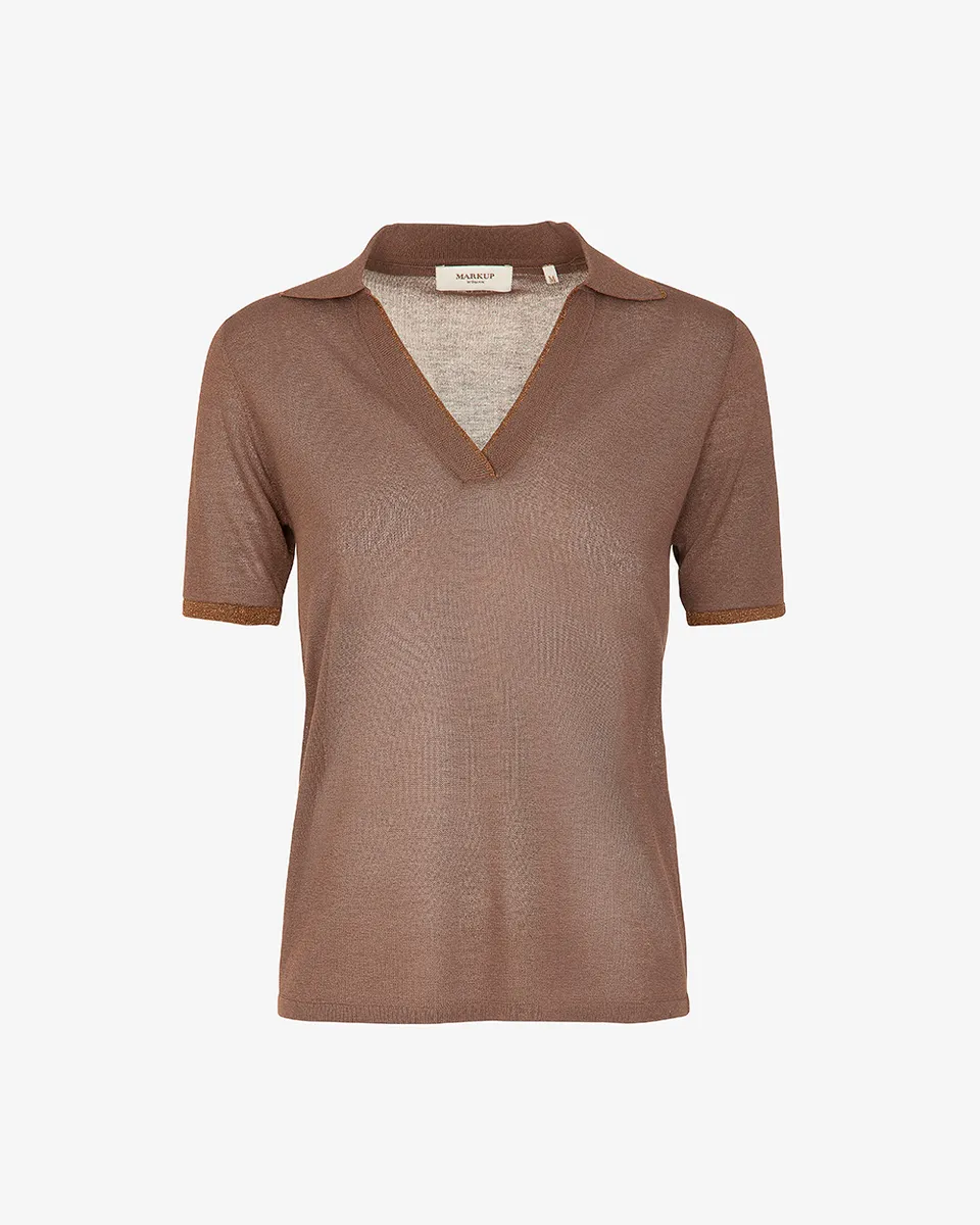 Markup Donna Maglieria Polo profili lurex