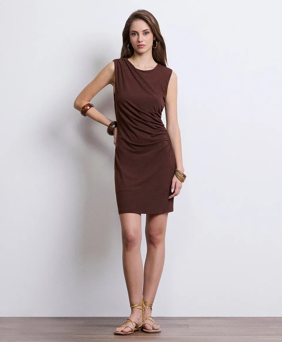 Markup Donna Vestiti Abito con arricciatura laterale in maglina
