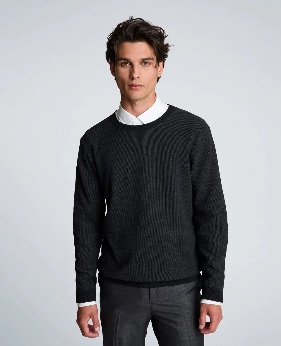 Kenneth Cole Reaction Clothing Sweater Crewneck maglione girocollo uomo cotone