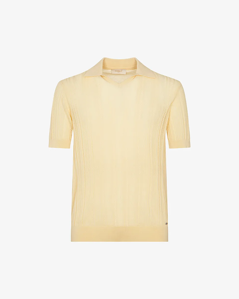 Markup Uomo Maglieria Polo punto crochet