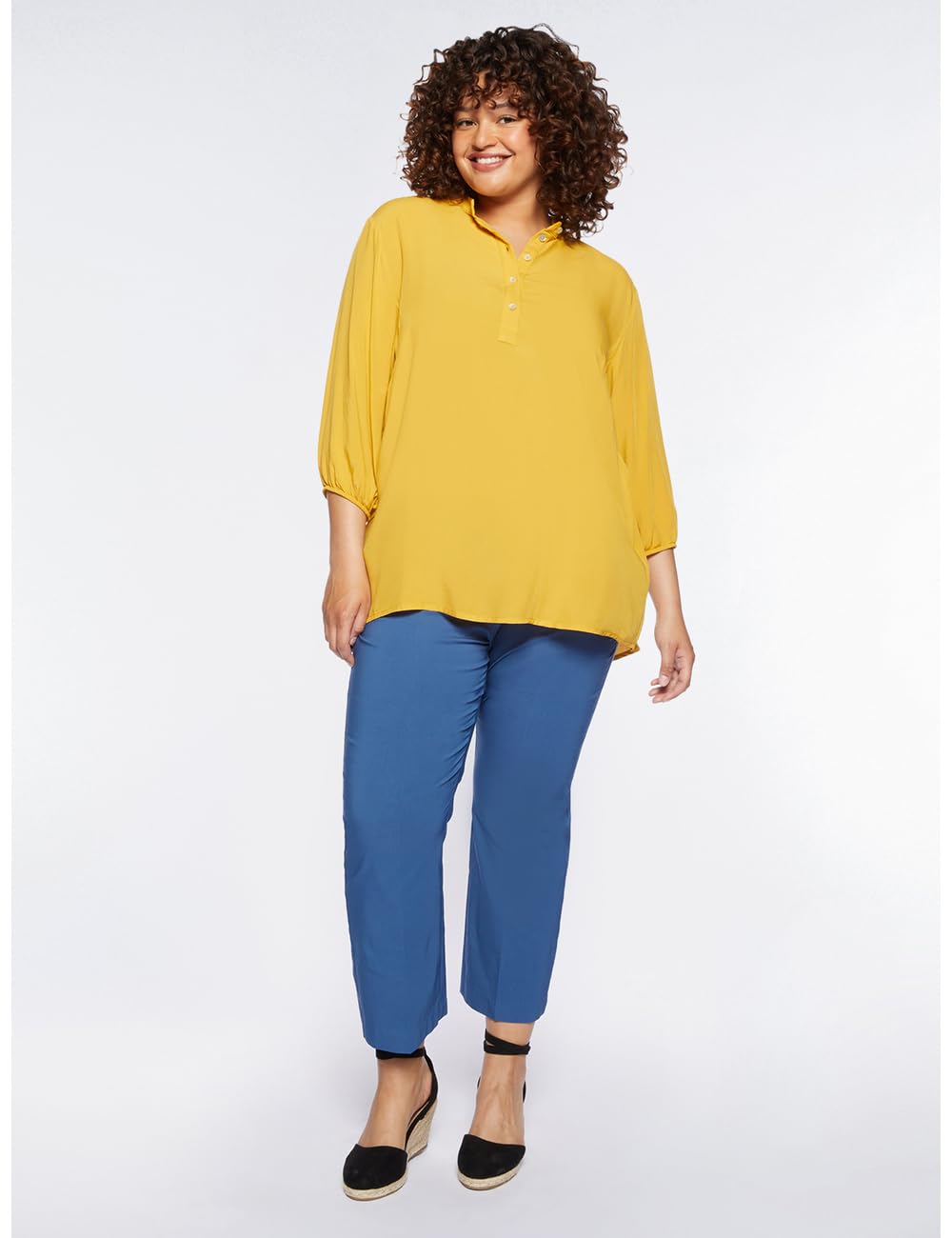 Fiorella Rubino Camicie e bluse Blusa in Viscosa con Scollo Tondo blusa 56 Plus