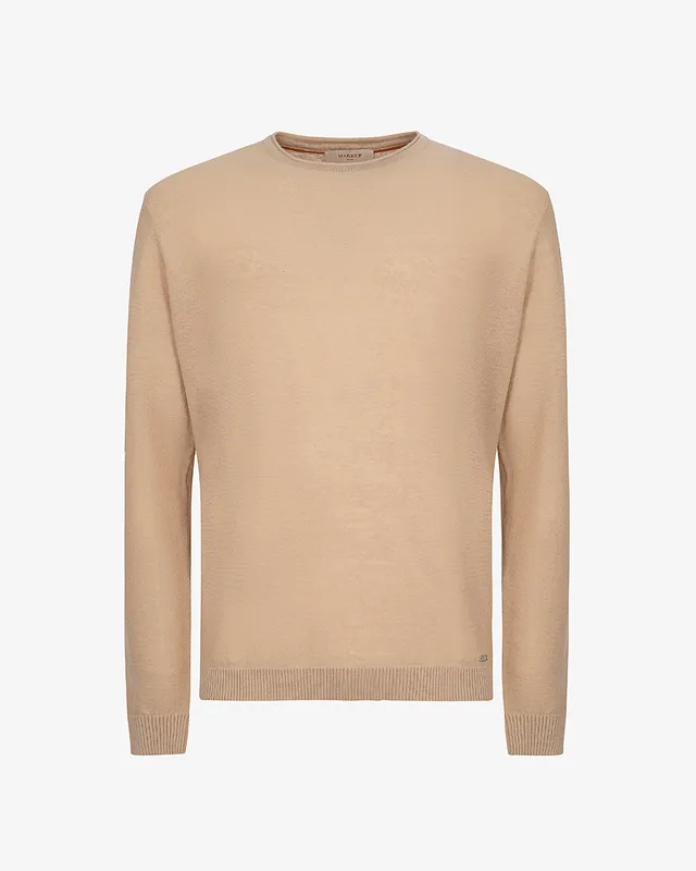Markup Uomo Maglieria Girocollo manica lunga misto lino maglia