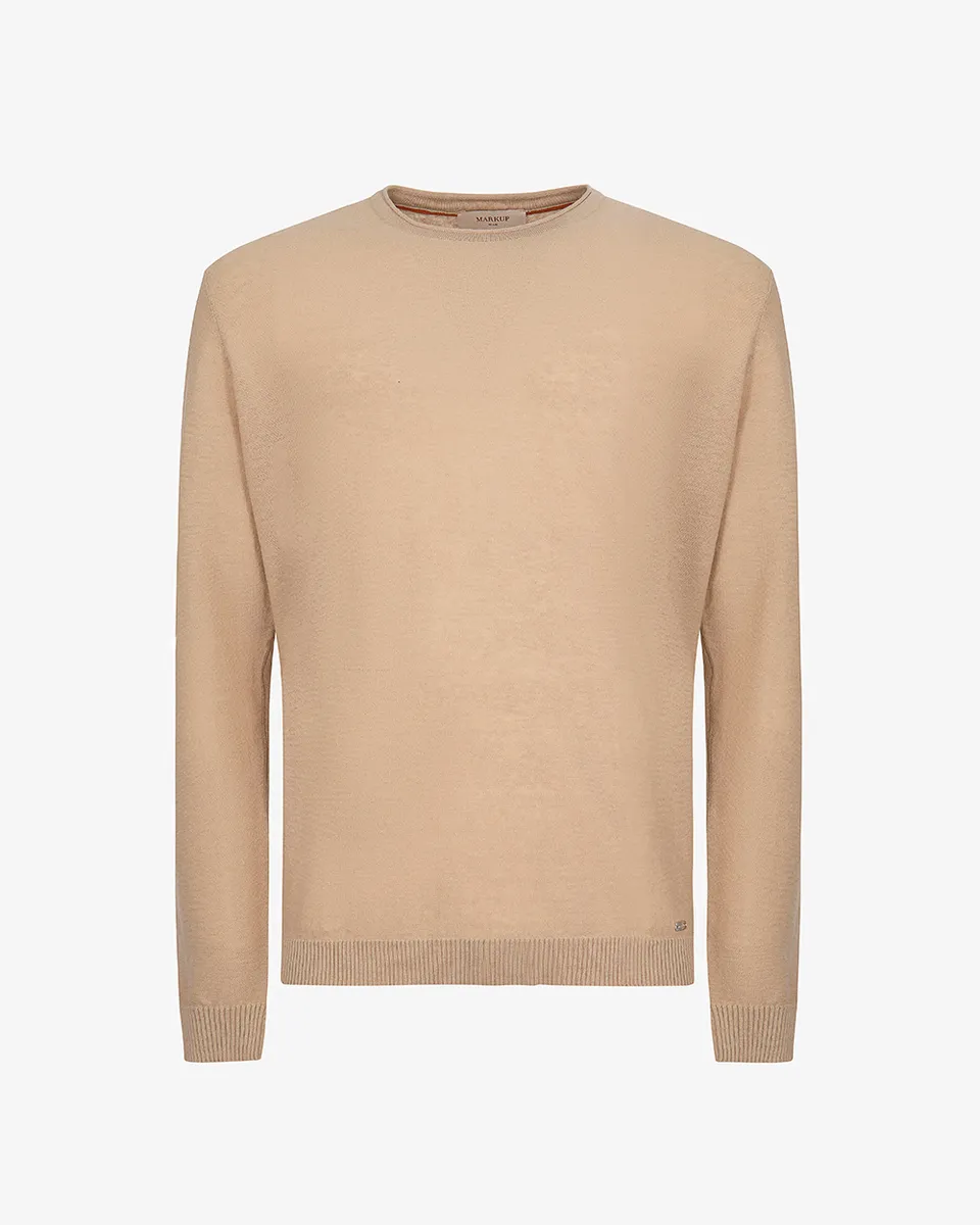Markup Uomo Maglieria Girocollo manica lunga misto lino maglia