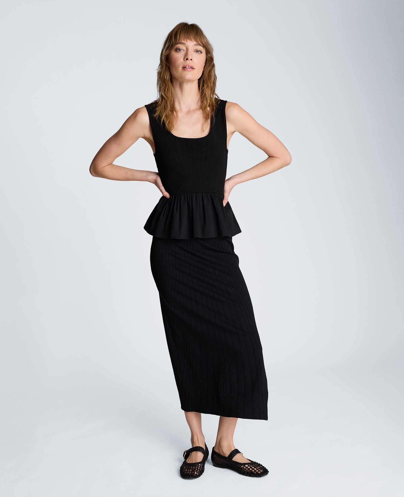 Kenneth Cole Reaction Clothing Pull On Midi Skirt gonna nera