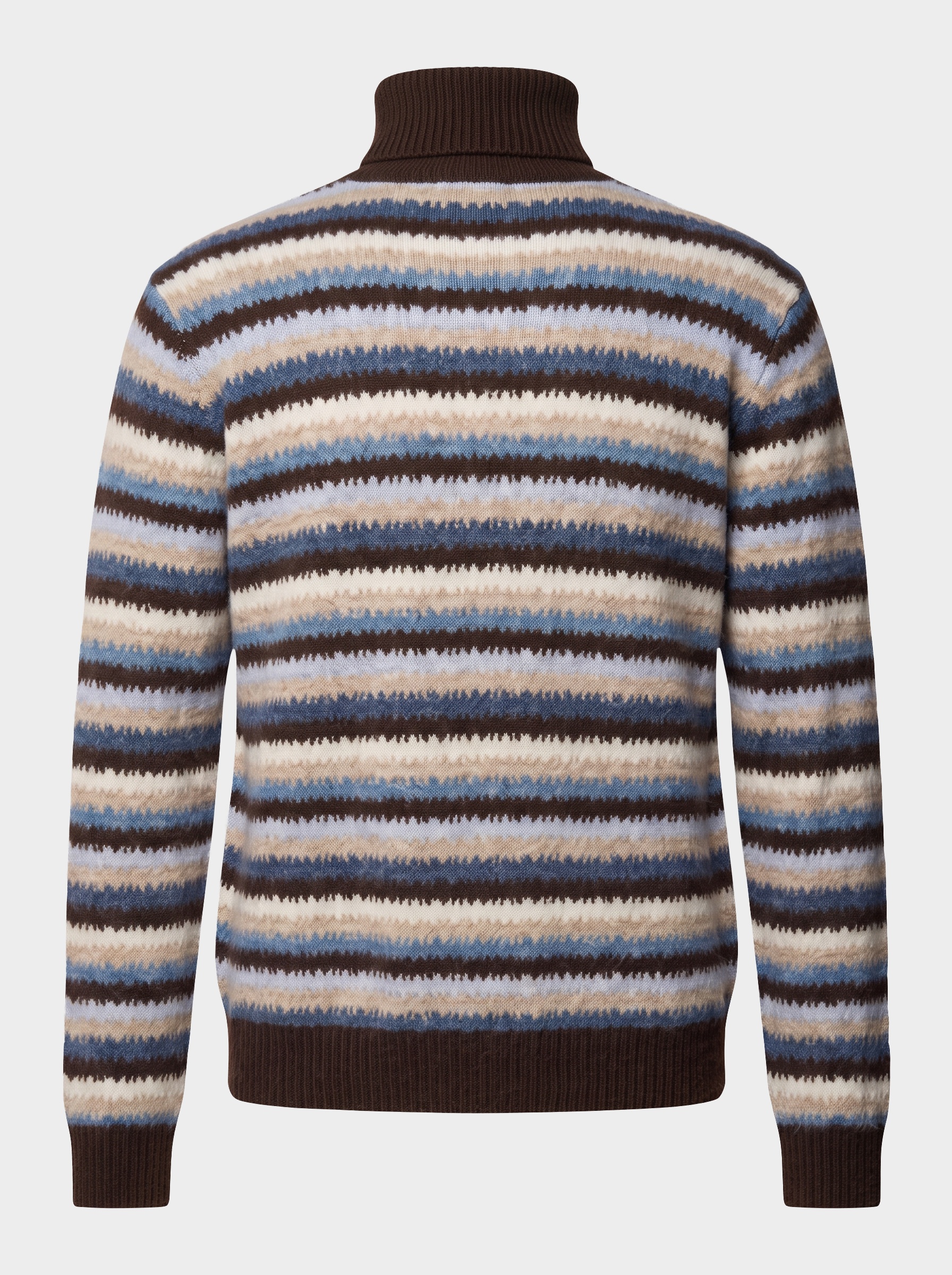 Markup Uomo Maglieria Dolcevita Cardato Rigato Multicolor maglione