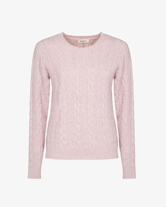 Markup Donna Maglieria Girocollo trecce in filo paillettes maglia