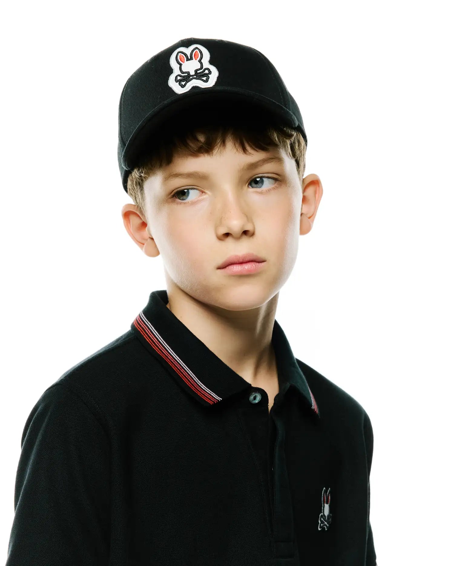 Psycho Bunny Kids Accessories Jaydon KO1500067 cappellino nero cotone