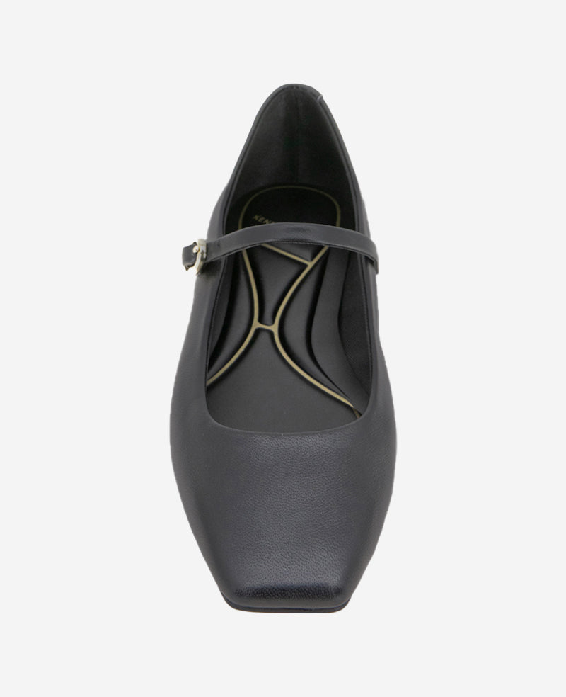 Kenneth Cole Reaction Shoes Jasper Leather Ballet Flat ballerine nere pelle