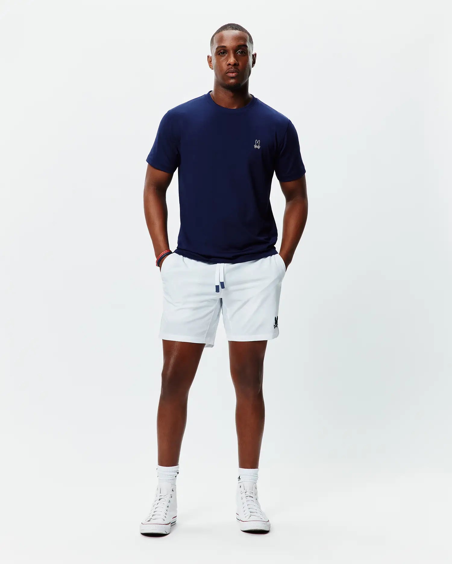 Psycho Bunny Men's Shorts Blaze Short 7 MB0700046 shorts bianchi