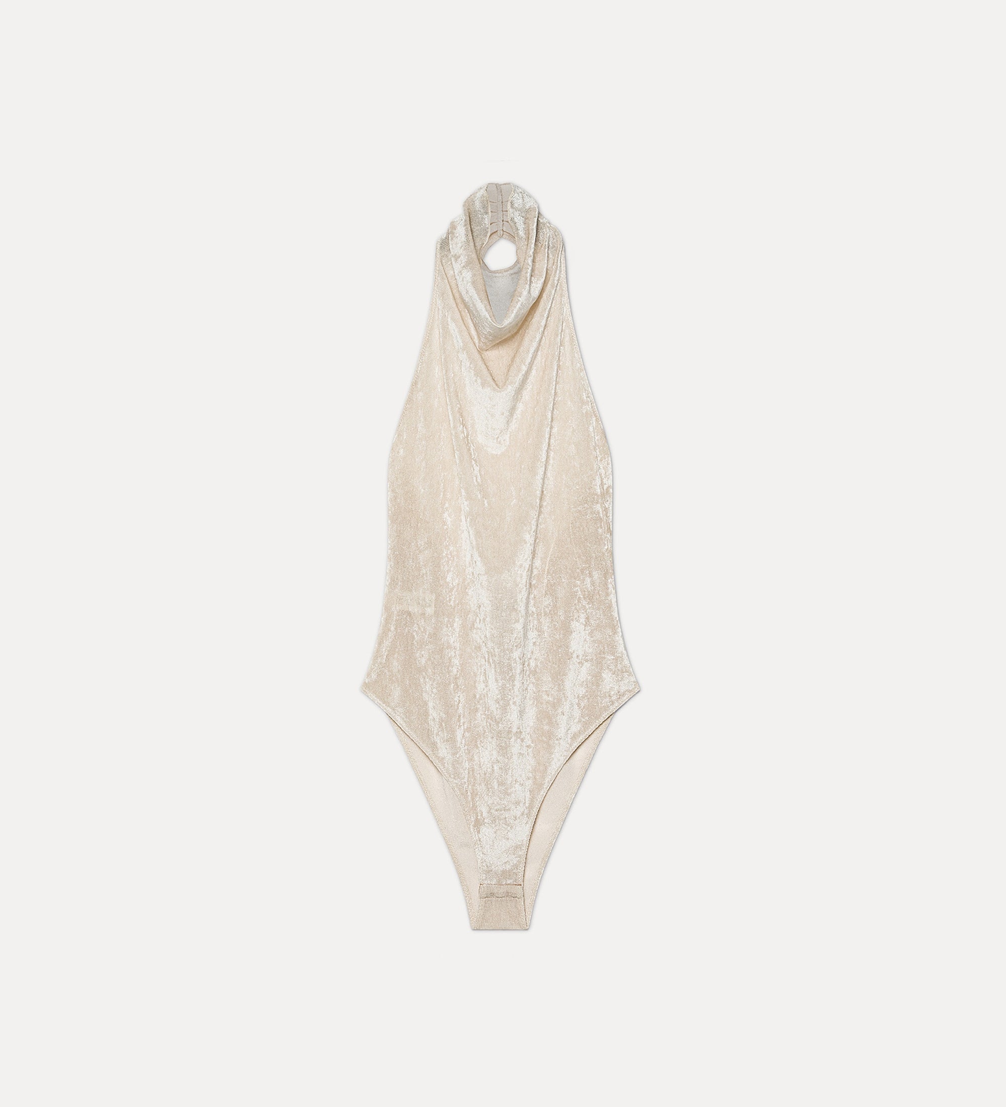 Forte top jersey and flocked tulle bodysuit platino top giallo oro