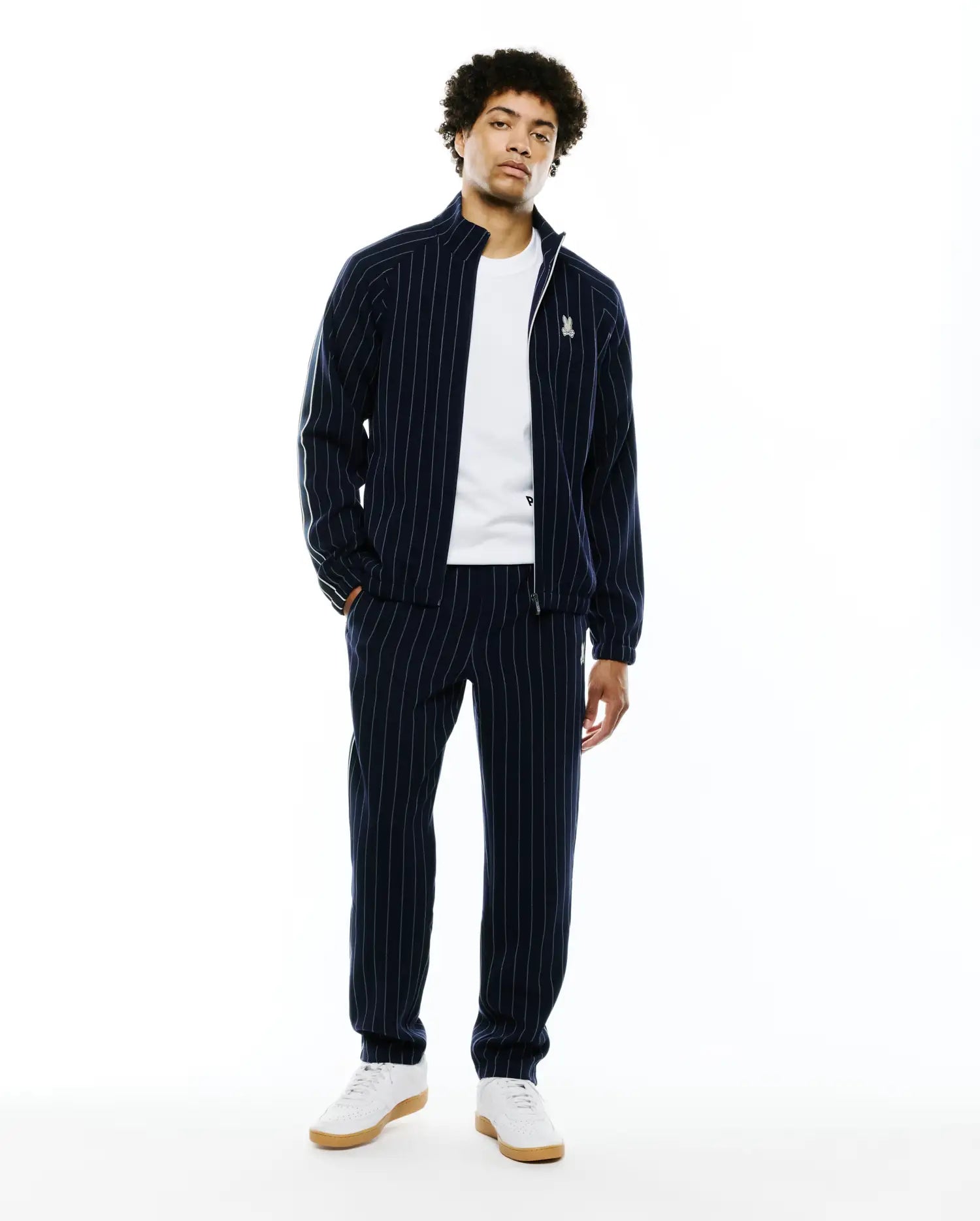 Psycho Bunny Men's Pants MEN'S HARLAND STRAIGHT TRACK PANTS MB0800017 pantaloni blu