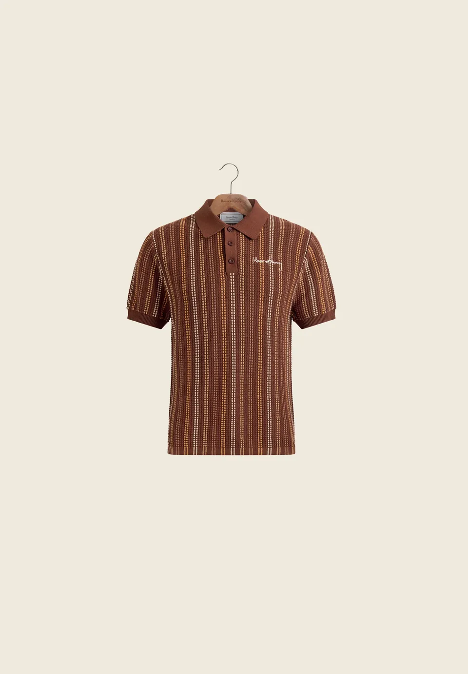 House Of Sunny Womens Tops Stripe Knitted Polo polo a righe