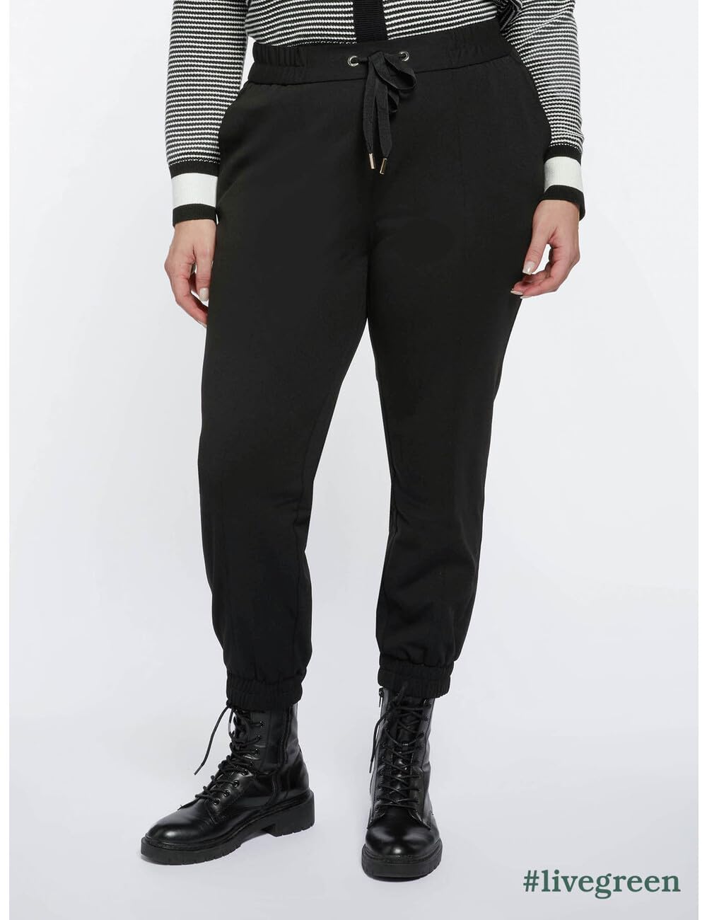 Fiorella Rubino Pantaloni Joggers XL Plus in scuba crêpe